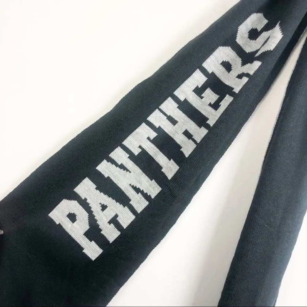 CAROLINA PANTHERS NFL Knit Scarf Pom Pom Tassels